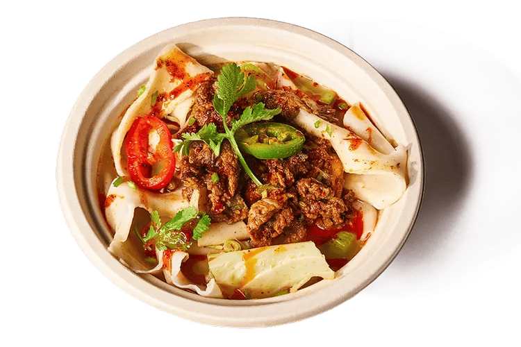 Spicy Hot-Oil Seared Hand-Ripped Noodle